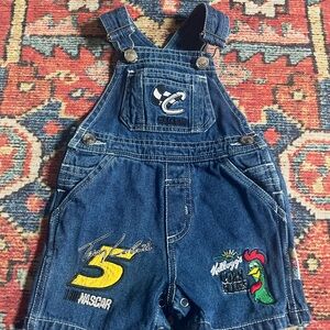 Vintage NASCAR Chase Authentics Toddler Denim Overalls
